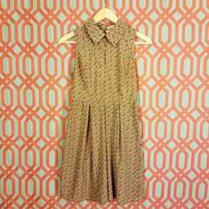 Monteau | Elephant print pleated dress